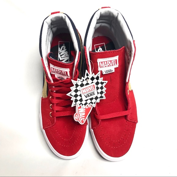 VANS SK8-Hi Marvel Captain Marvel Hi Top Shoes - Picture 7 of 8